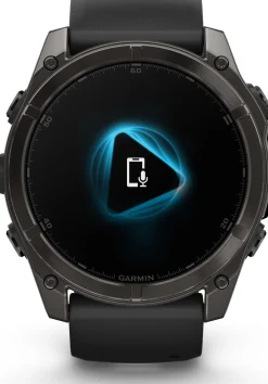 Garmin Fenix 8 Amoled 51mm, Sapphire Carbon Gray DLC Titanium - Black/Pebble Grey Silicone Strap