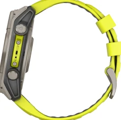 Garmin Fenix 8 Solar 51mm, Sapphire Solar Titanium - Amp Yellow/Graphite Silicone Strap