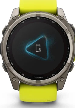 Garmin Fenix 8 Solar 51mm, Sapphire Solar Titanium - Amp Yellow/Graphite Silicone Strap