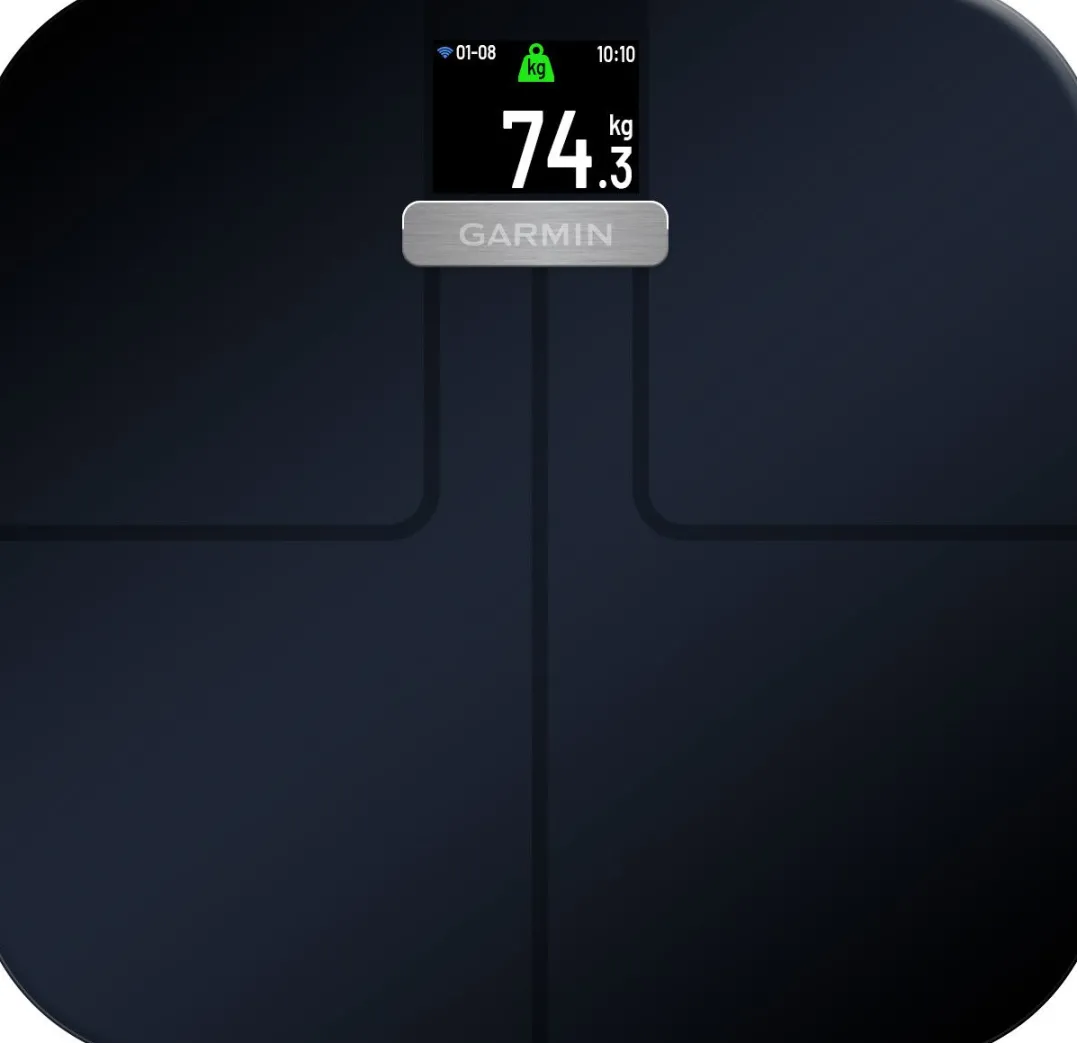 Garmin Index S2 Smart Scale, Intl, Black, 1 pack Black-Black