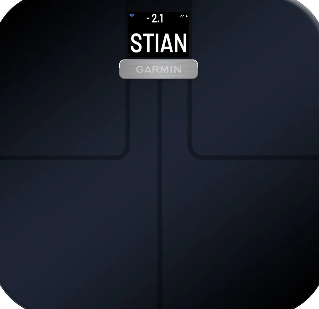 Garmin Index S2 Smart Scale, Intl, Black, 1 pack Black-Black