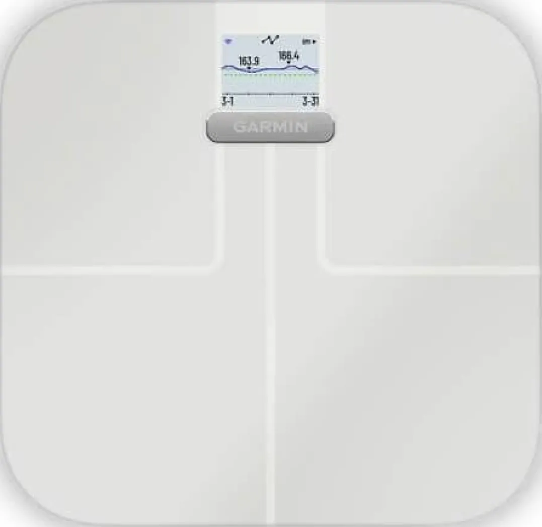 Garmin Index S2 Smart Scale, Intl, White, 1 pack White