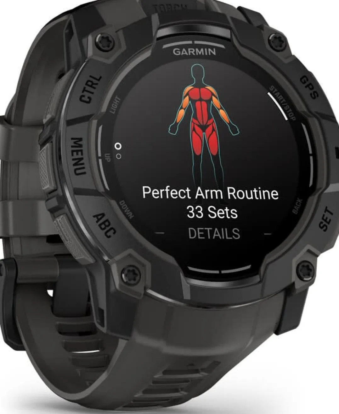 Garmin Instinct 3 AMOLED, 50mm Black Bezel With Charcoal Band