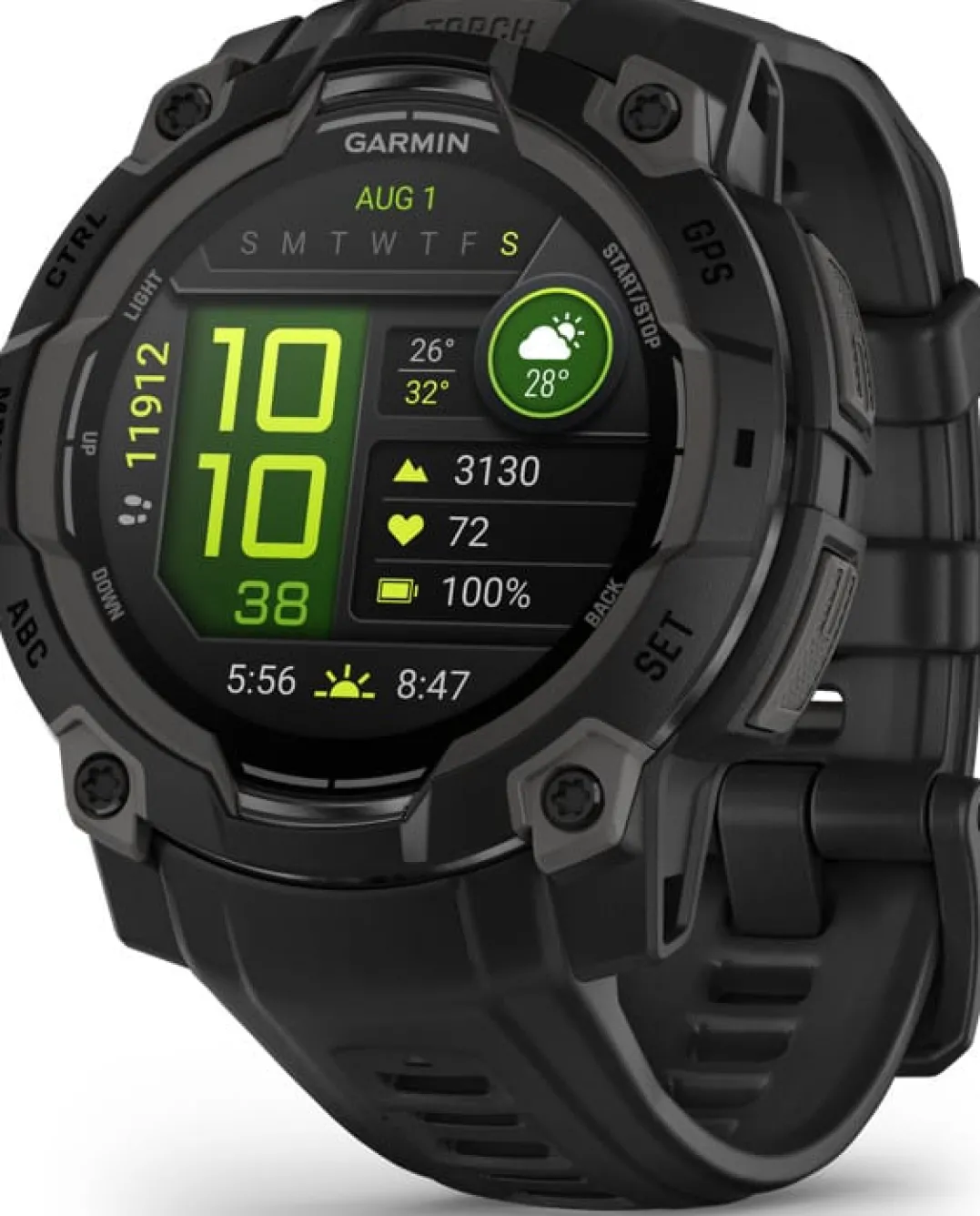 Garmin Instinct 3 AMOLED, 45mm Black Bezel With Black Band