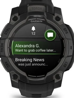 Garmin Instinct 3 AMOLED, 45mm Black Bezel With Black Band