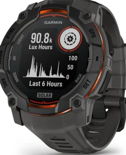 Garmin Instinct 3 Solar Black Bezel With Charcoal Band