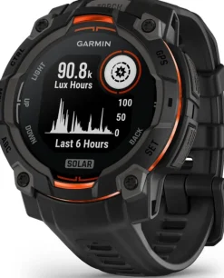 Garmin Instinct 3 Solar, 45mm Black Bezel With Black Band