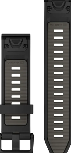 Garmin Quickfit Watch Bands Black/pebble Gray Silicone