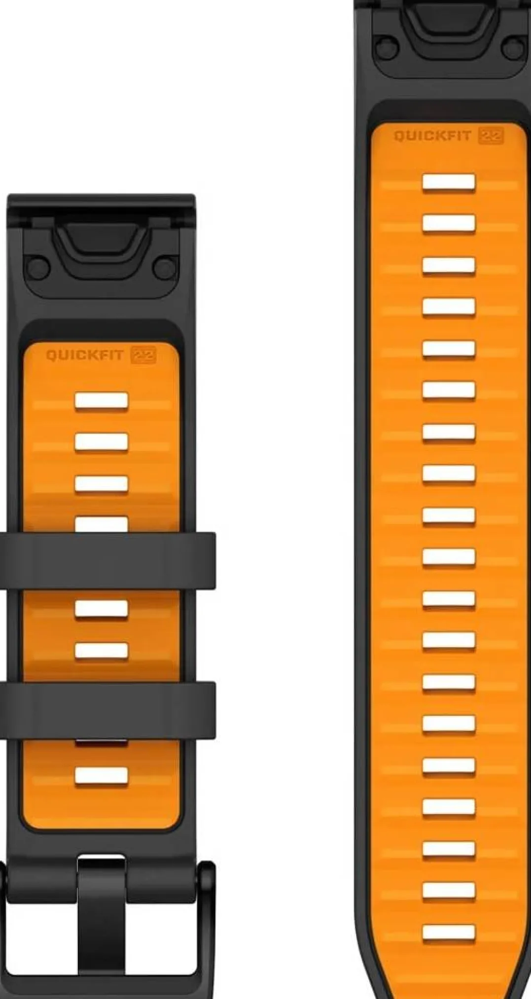 Garmin Quickfit Watch Bands Graphite/spark Orange Silicone