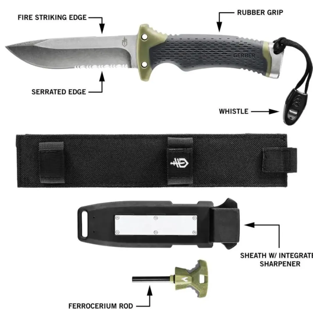 Gerber Ultimate Survival Knife Black/Green