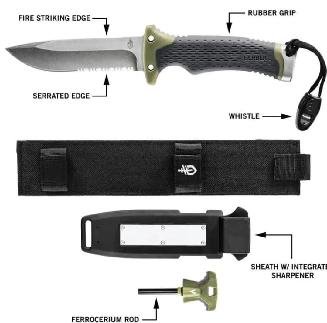 Gerber Ultimate Survival Knife Black/Green