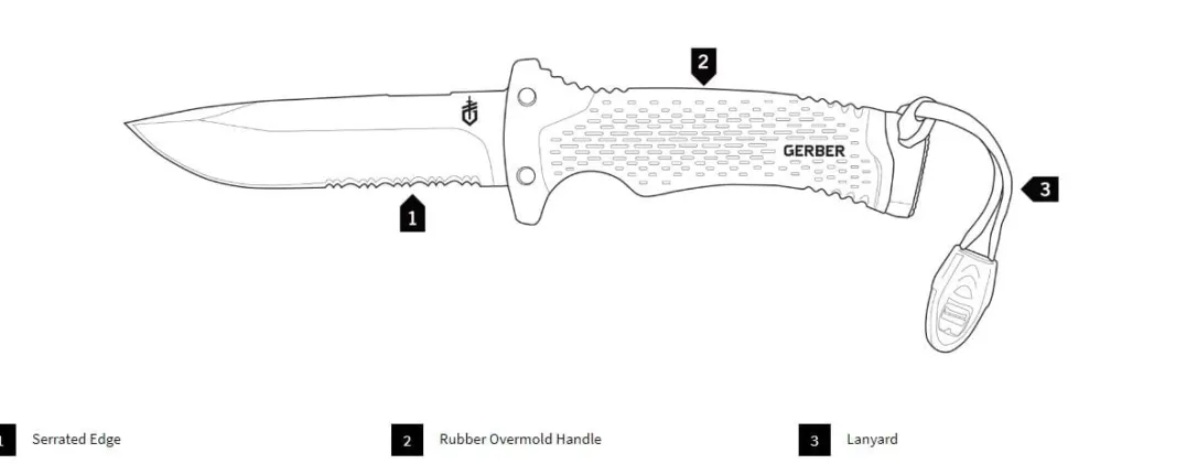 Gerber Ultimate Survival Knife Black/Green