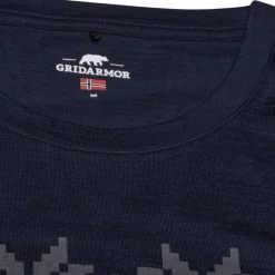 Gridarmor Larsnes Merino T-Skjorte Men Navy Blazer/Asphalt