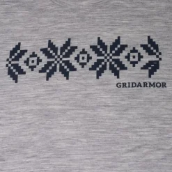 Gridarmor Larsnes Merino T-Skjorte Men Light Grey Melange/Navy Blazer