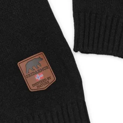 Gridarmor Men's Snøkrystall Round Neck Ullgenser Black/White
