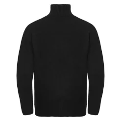 Gridarmor Men's Snøkrystall Solid Half Zip Ullgenser Black Beauty