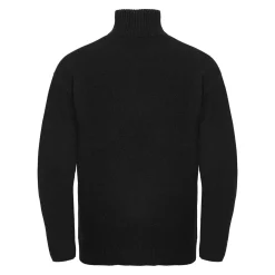 Gridarmor Men's Snøkrystall Solid Half Zip Ullgenser Black Beauty