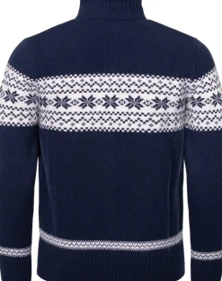 Gridarmor Men's Snøstjerne Full Zip Ullgenser Navy Blazer