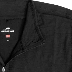 Gridarmor Merino Undertøy Zip Top Men Black Beauty