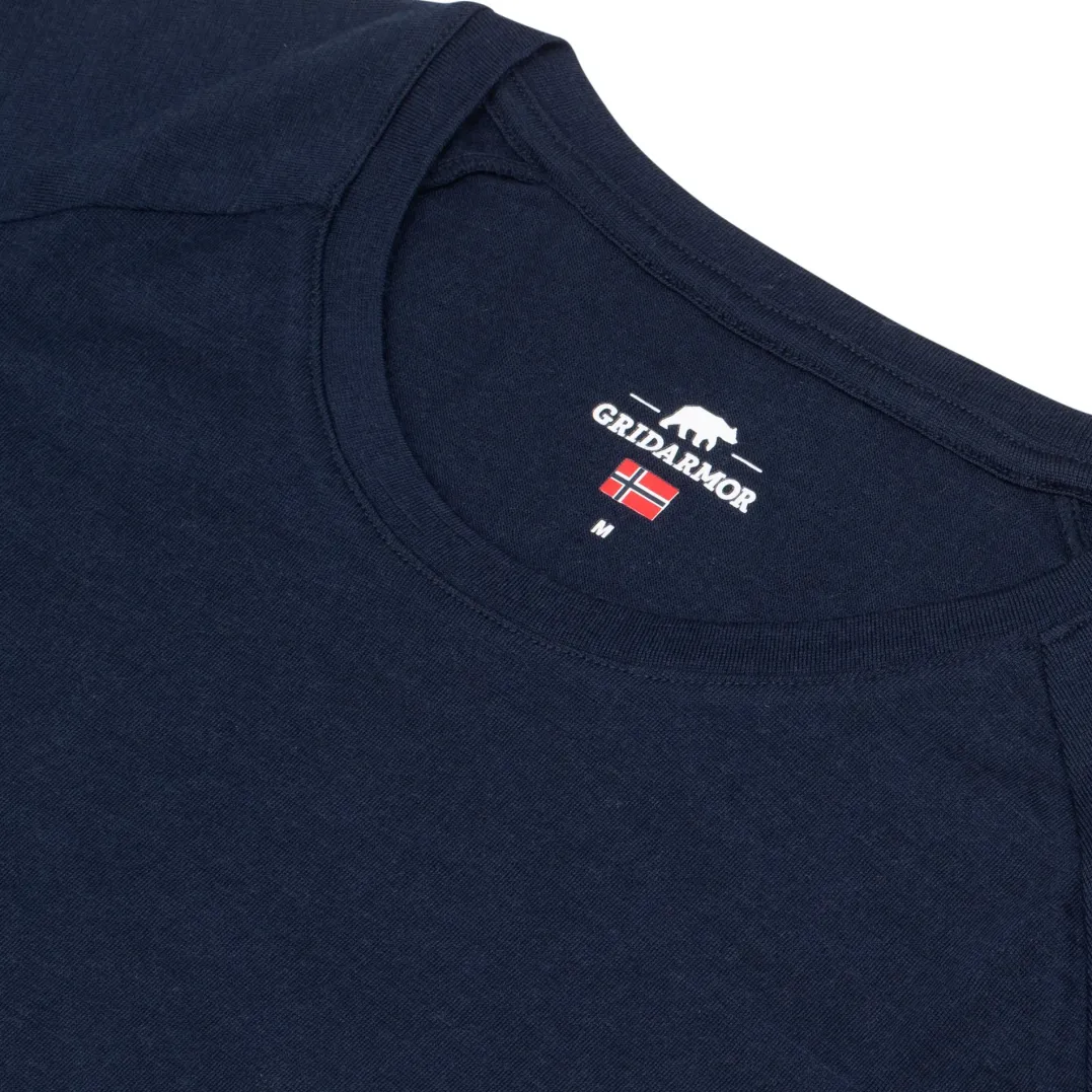 Gridarmor Merino Wool Tee Wmn Navy Blazer