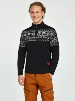 Gridarmor Snøkrystall Hz Ullgenser Men Black/White