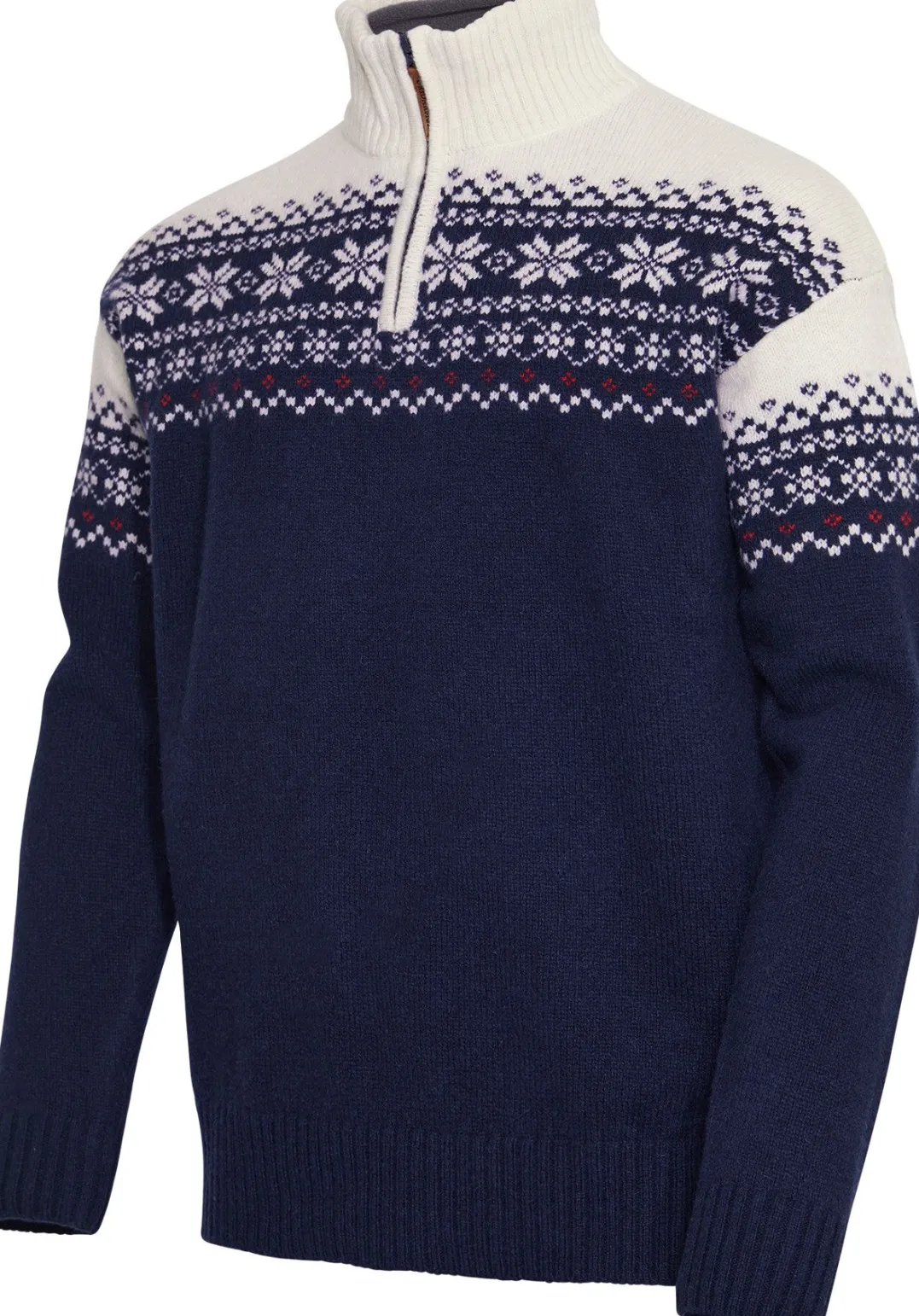 Gridarmor Snøkrystall Hz Ullgenser Men Dark Navy/White/Red