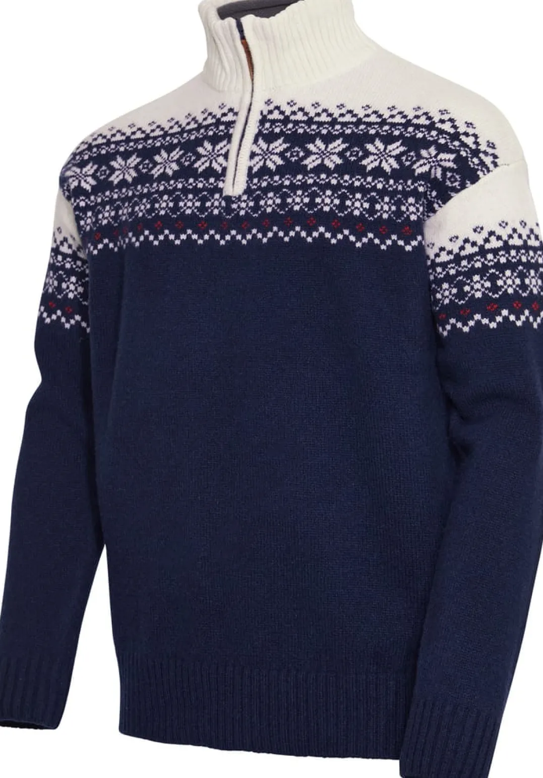 Gridarmor Snøkrystall Hz Ullgenser Men Dark Navy/White/Red