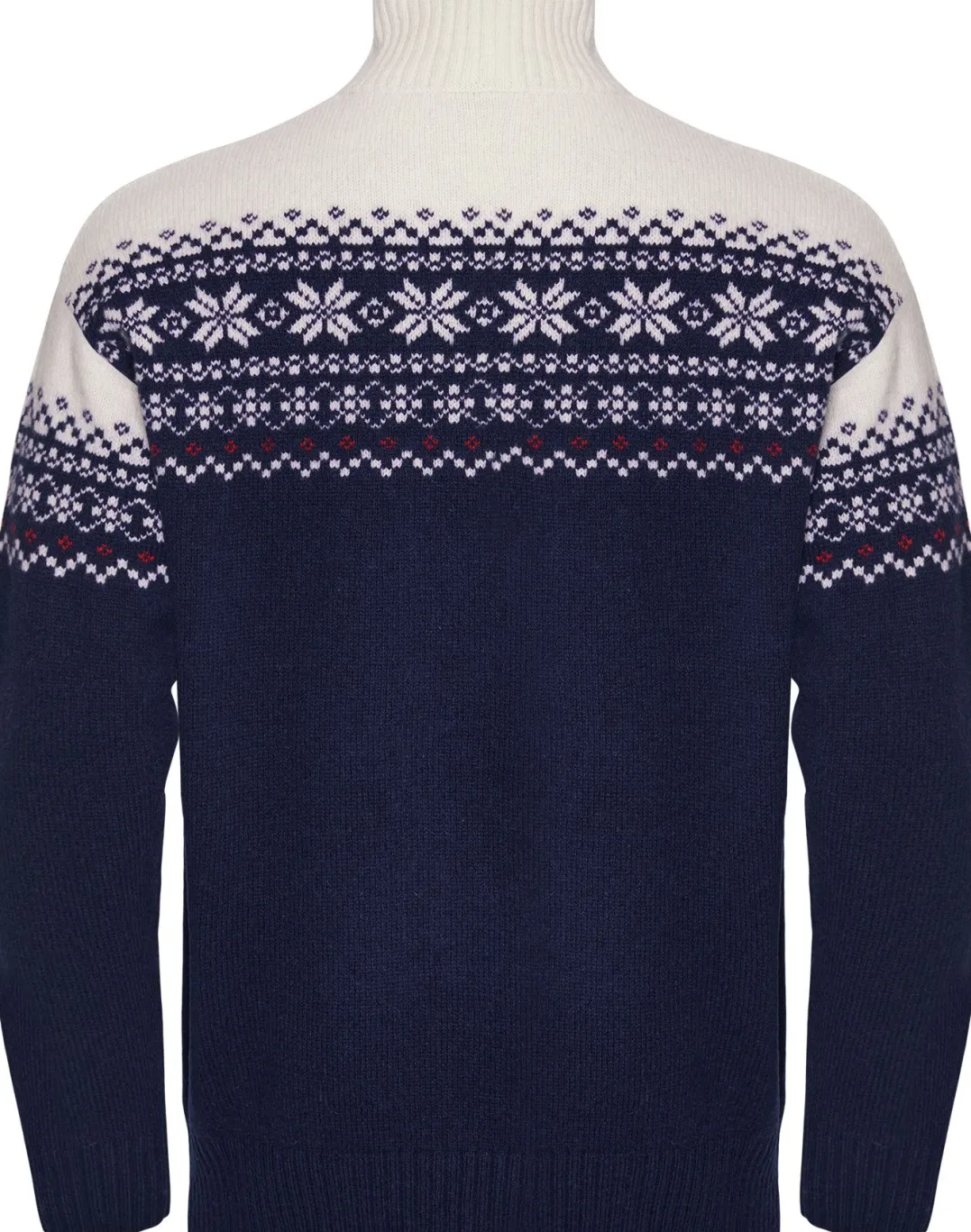 Gridarmor Snøkrystall Hz Ullgenser Men Dark Navy/White/Red