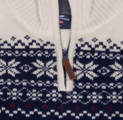Gridarmor Snøkrystall Hz Ullgenser Men Dark Navy/White/Red