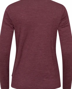 Gridarmor Women's Merino Wool LS Tee Fig Melange