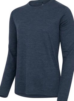 Gridarmor Women's Merino Wool LS Tee Navy Blazer Melange