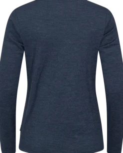Gridarmor Women's Merino Wool LS Tee Navy Blazer Melange