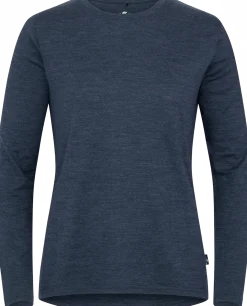 Gridarmor Women's Merino Wool LS Tee Navy Blazer Melange