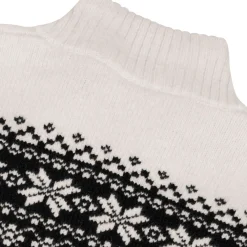 Gridarmor Women's Snøkrystall Half Zip Ullgenser Black/White