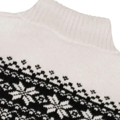 Gridarmor Women's Snøkrystall Half Zip Ullgenser Black/White