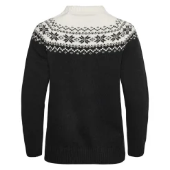 Gridarmor Women’s Snøkrystall Round Neck Ullgenser Black/White