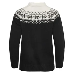 Gridarmor Women’s Snøkrystall Round Neck Ullgenser Black/White