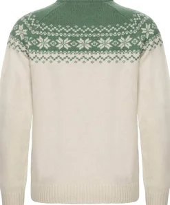 Gridarmor Women’s Snøkrystall Round Neck Ullgenser White/green