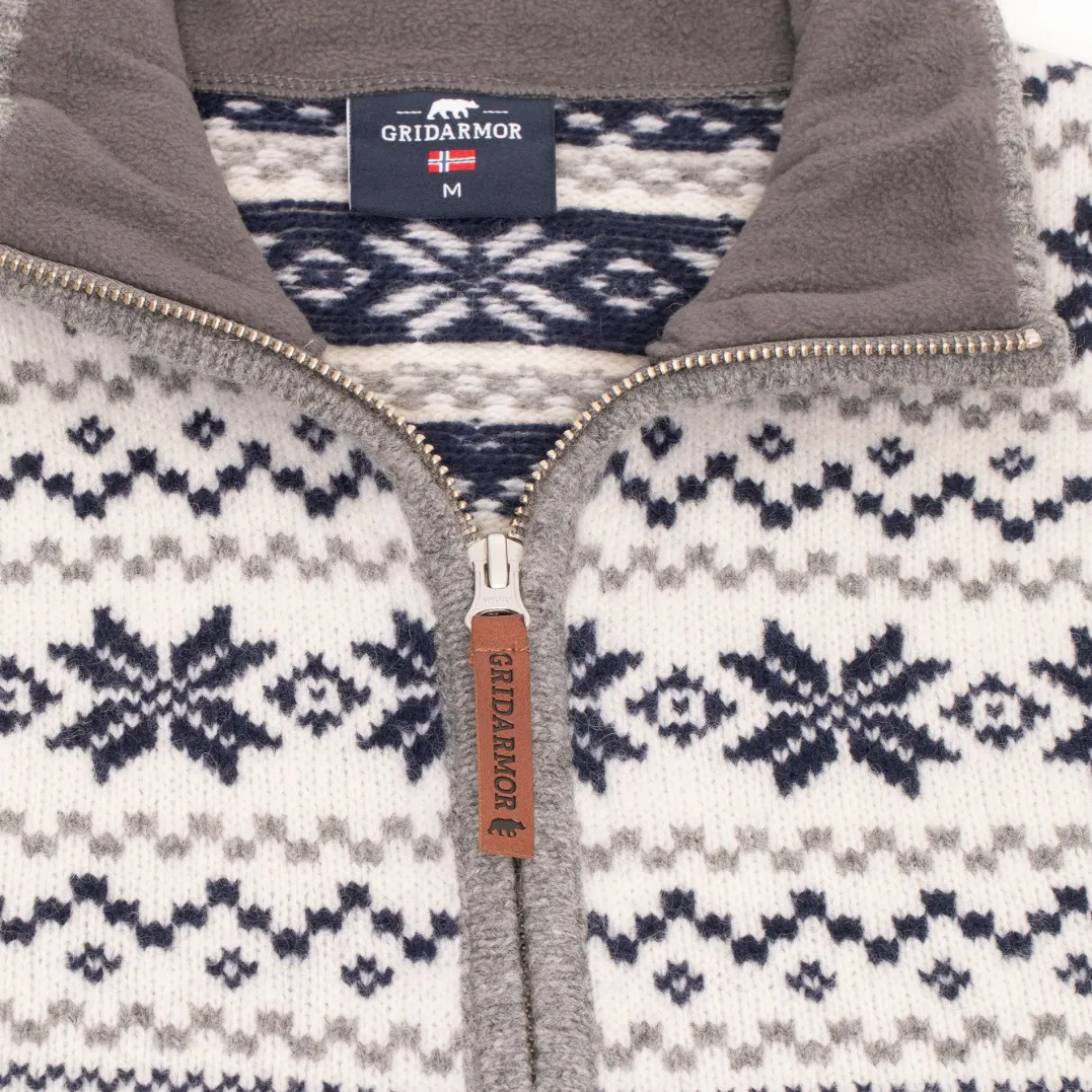 Gridarmor Women's Snøstjerne Full Zip UllgenserMid Grey Melange