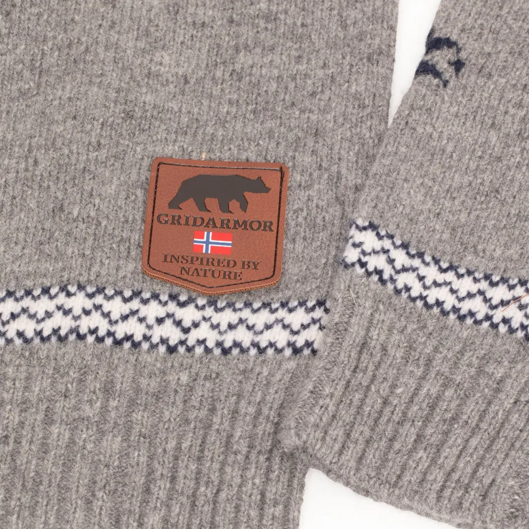 Gridarmor Women's Snøstjerne Full Zip UllgenserMid Grey Melange