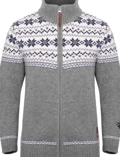 Gridarmor Women's Snøstjerne Full Zip UllgenserMid Grey Melange