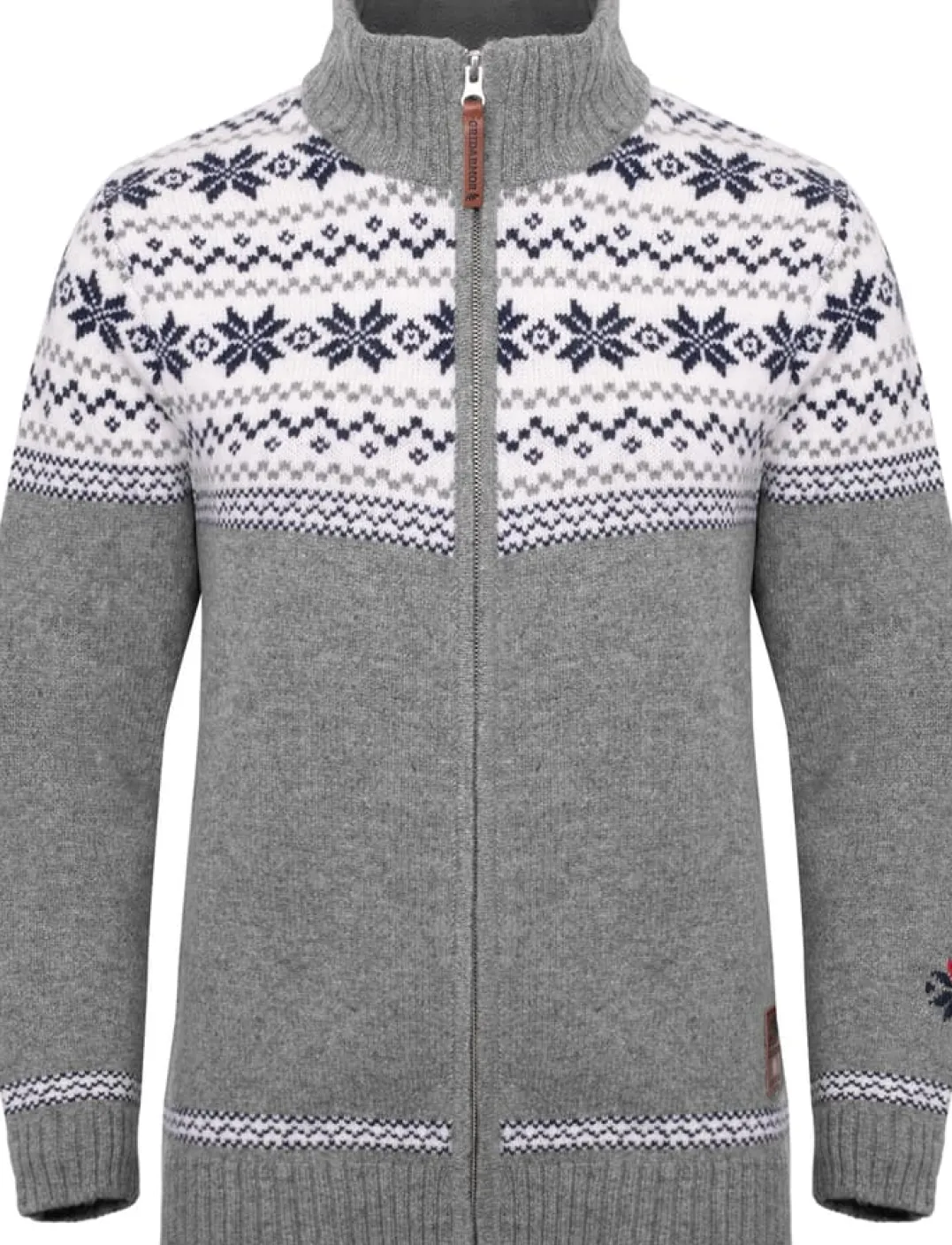 Gridarmor Women's Snøstjerne Full Zip UllgenserMid Grey Melange