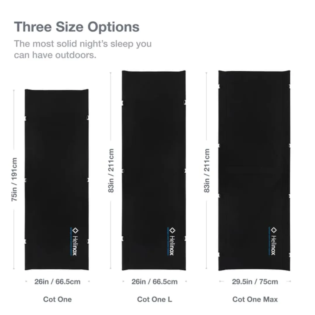 Helinox Cot One Convertible Long Black/O Blue