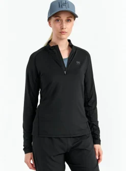 Hellner Core Running Halfzip LS Tee Wmn Black Beauty