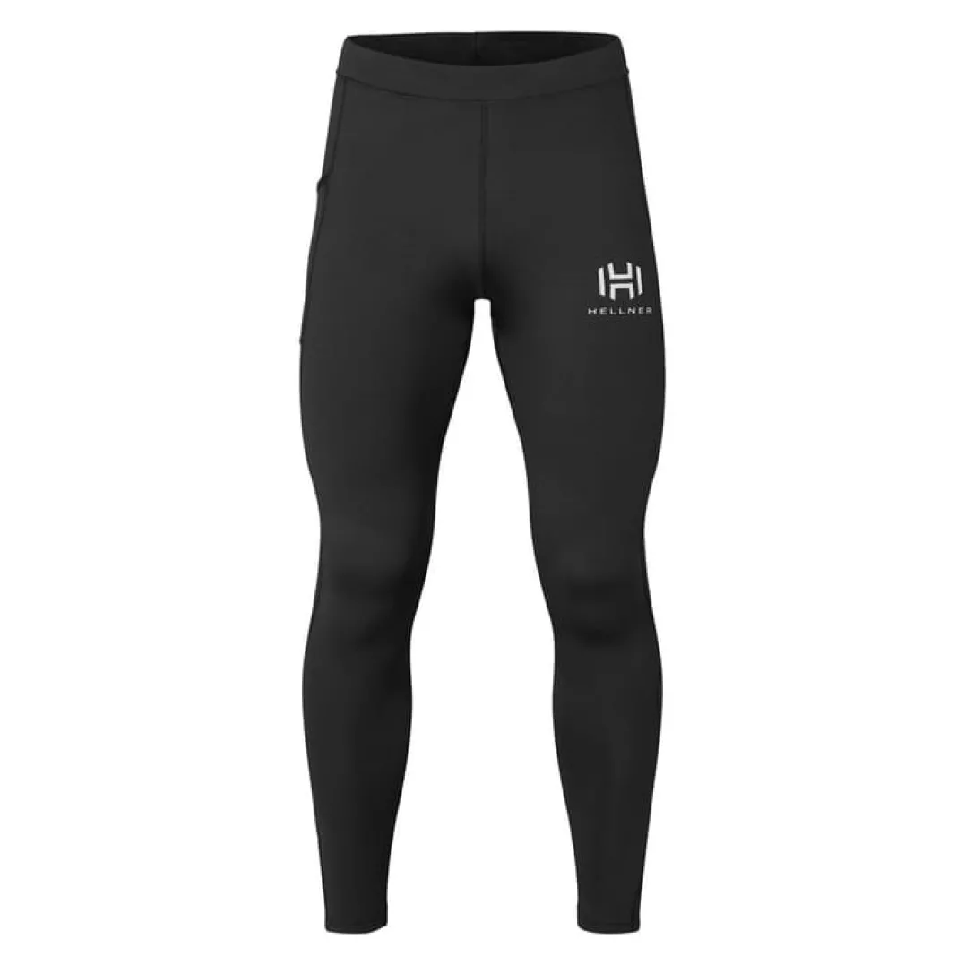 Hellner Men's Mustavaara Running Tights Jet Black
