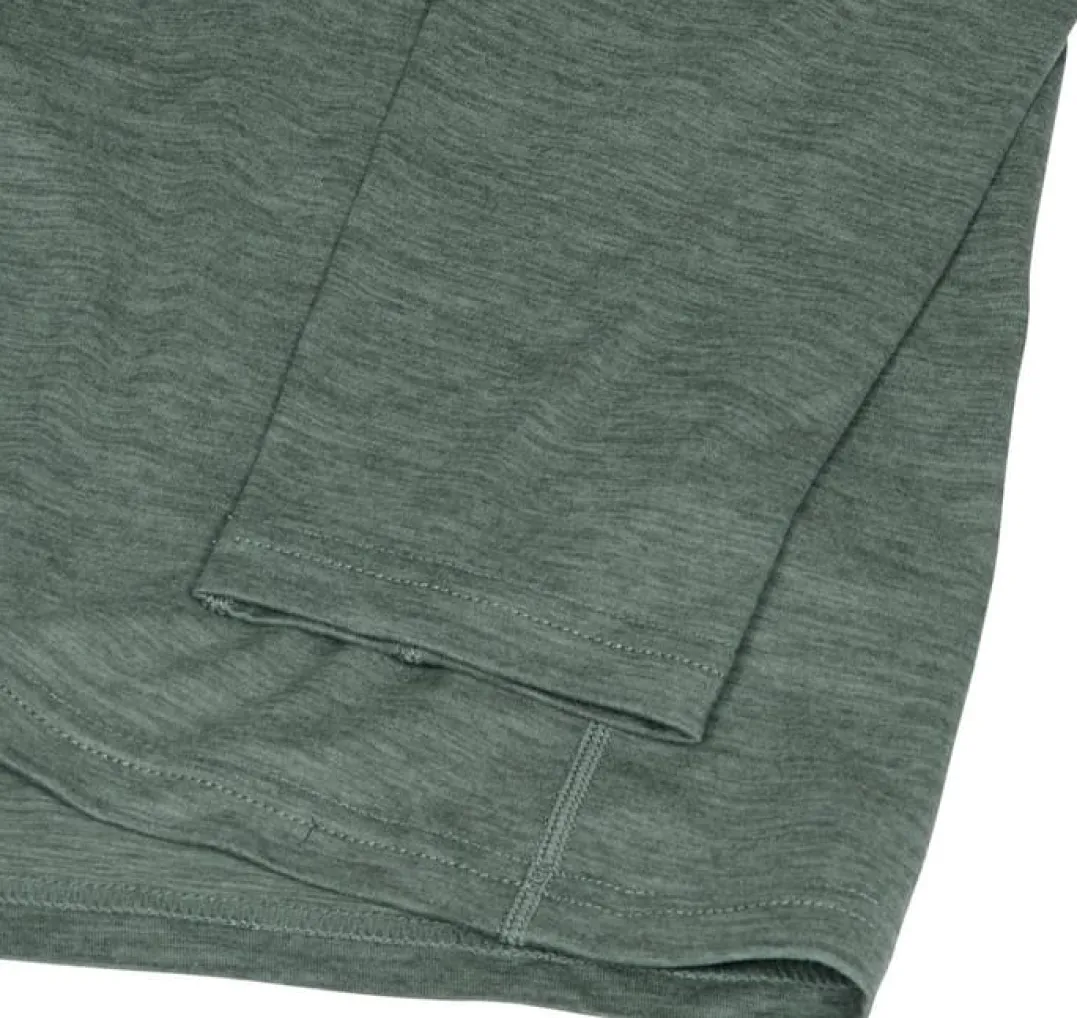 Hellner Nunis Halfzip Ls Tee Men Laurel Wreath Melange