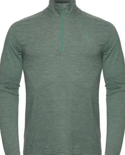 Hellner Nunis Halfzip Ls Tee Men Laurel Wreath Melange