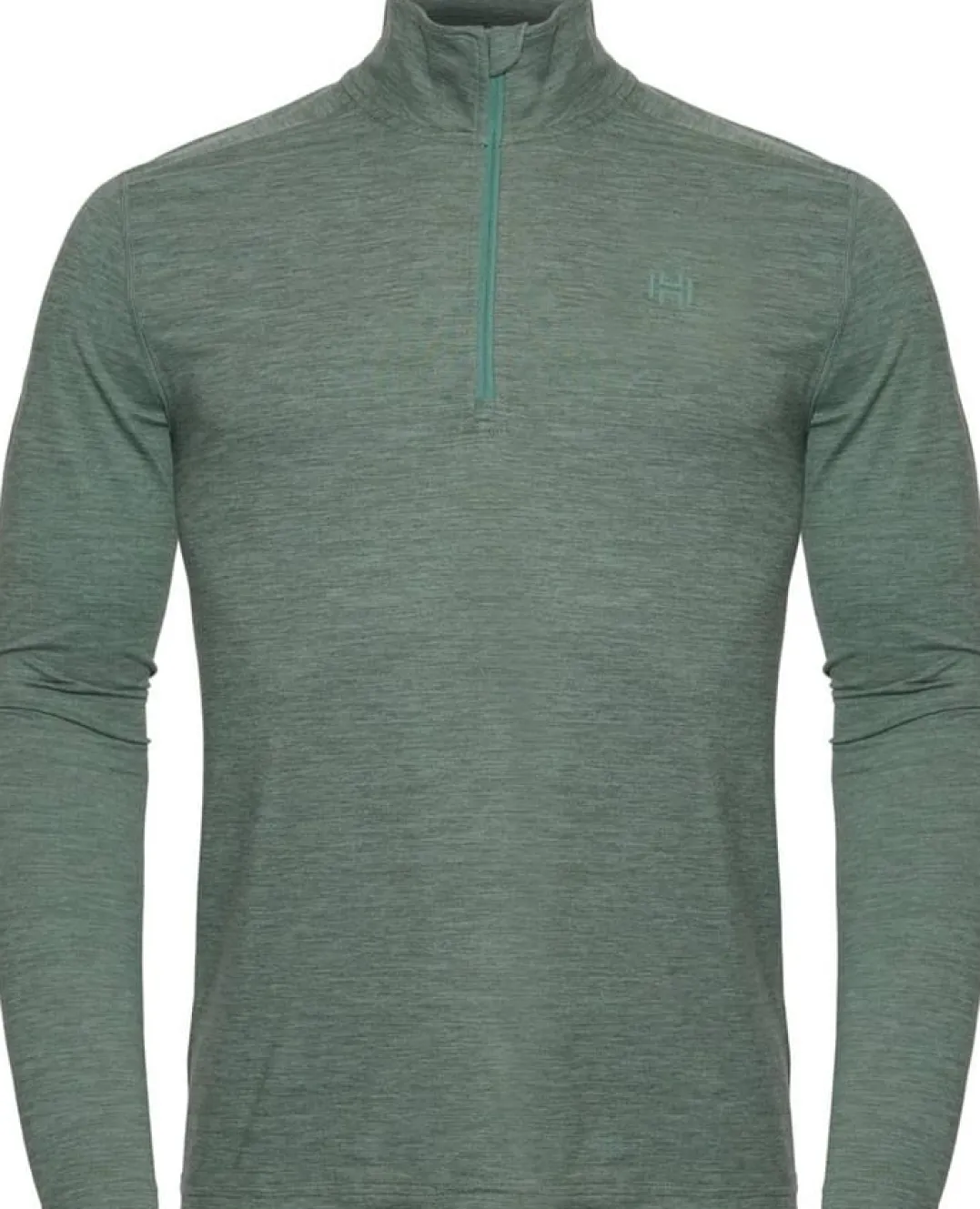 Hellner Nunis Halfzip Ls Tee Men Laurel Wreath Melange