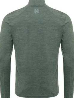 Hellner Nunis Halfzip Ls Tee Men Laurel Wreath Melange