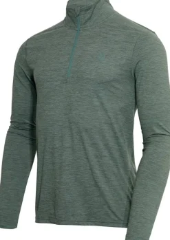 Hellner Nunis Halfzip Ls Tee Men Laurel Wreath Melange